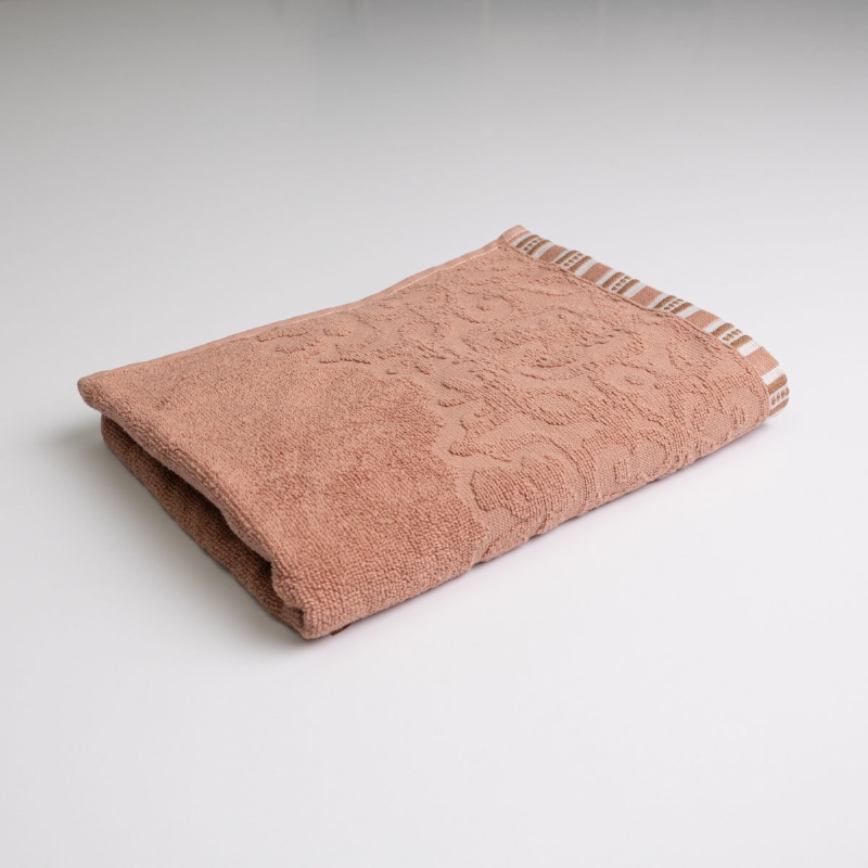 Рушник махровий з орнаментом GM Textile 50х90см 400г/м2 (Бежевий)